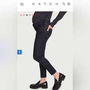 Hatch Slim Maternity Jean in Rinse